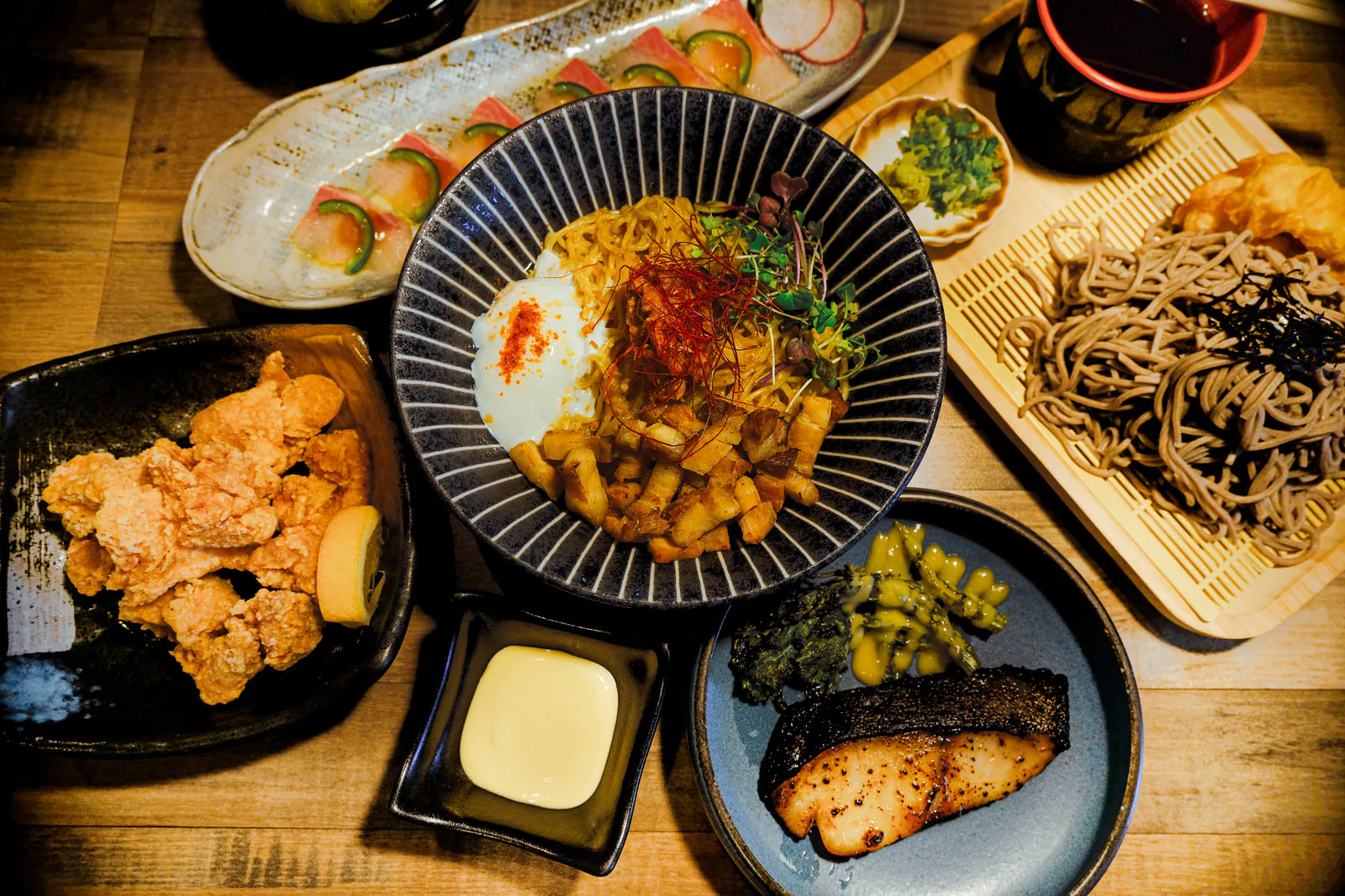 Entrees and small plates shared across the table