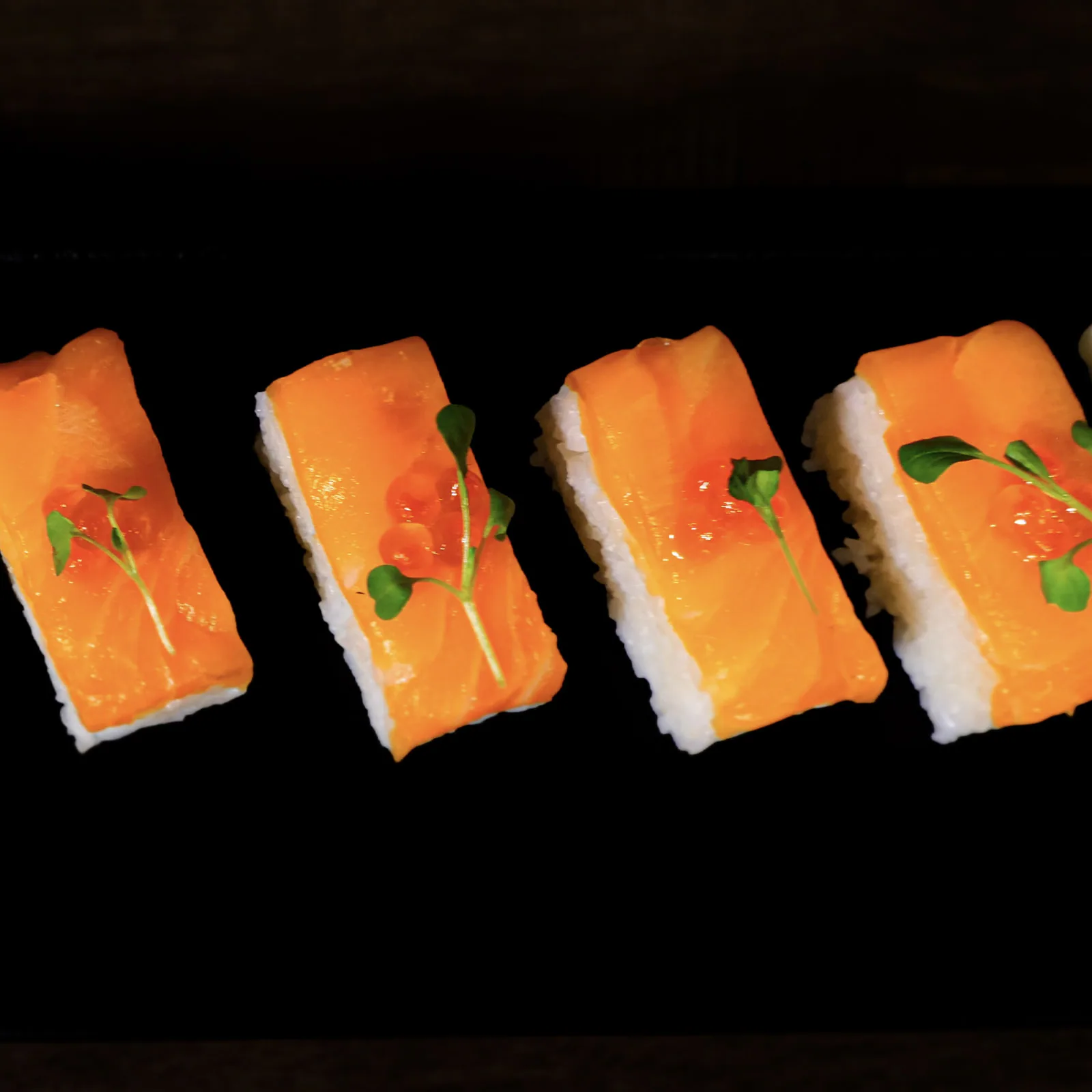 Pressed salmon oshi sushi